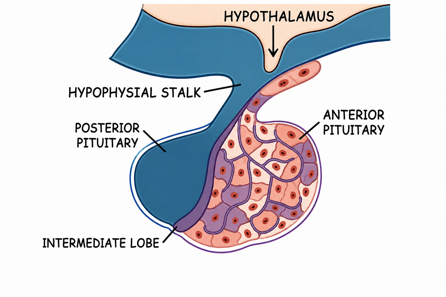 Fig 10.7: The pituitary gland